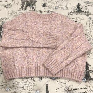 4SI3NNA Cable Crop Sweater